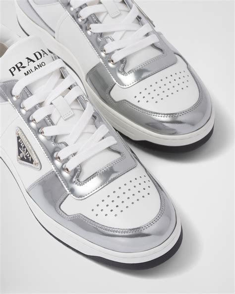 prada downtown sneakers silver|Prada black platform sneakers.